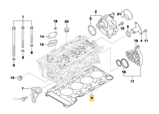 11127509710 BMW Engine Gasket Genuine Parts Best Price and Availability In Dubai Sharjah UAE