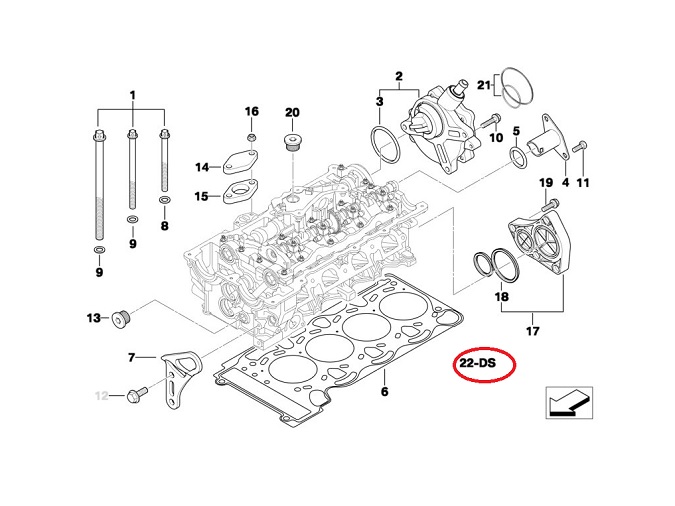 11120308857 BMW Engine Gasket Genuine Parts Best Price and Availability In Dubai Sharjah UAE
